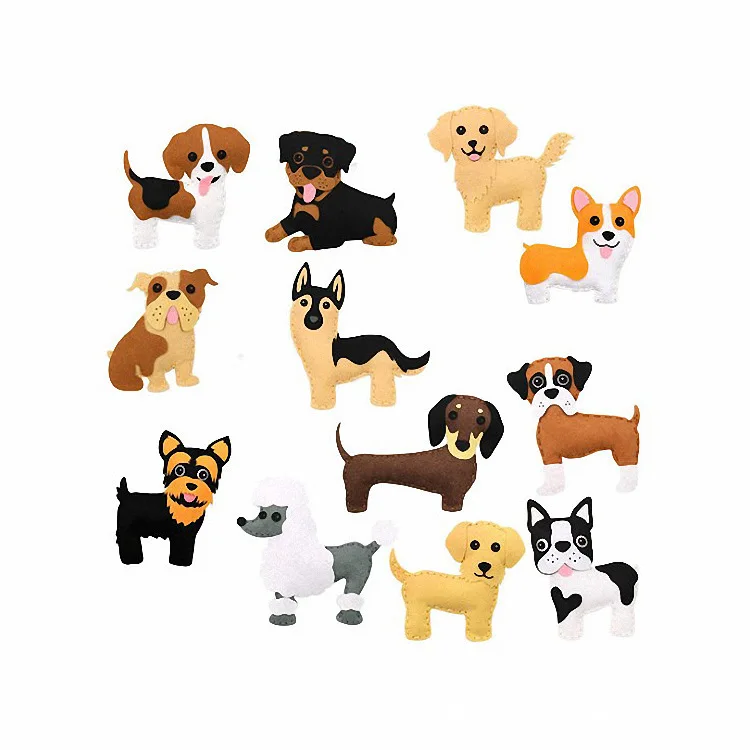 2023 hot sale bulk children handmade forest creatures animals craft kids sets felt sewing diy craft felt kit Toddler Busy Board