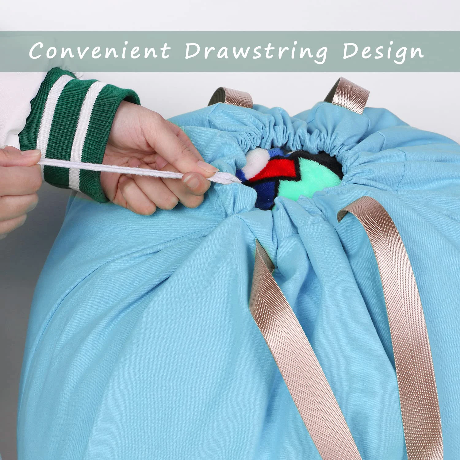 New hot sale eco-friendly material recyclable large capacity drawstring laundry bag custom LOGO storage storage bag