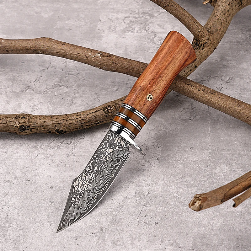 HWZBEEN  Fixed Blade EDC K sheath outdoor Pocket camping  knife with G10 handle