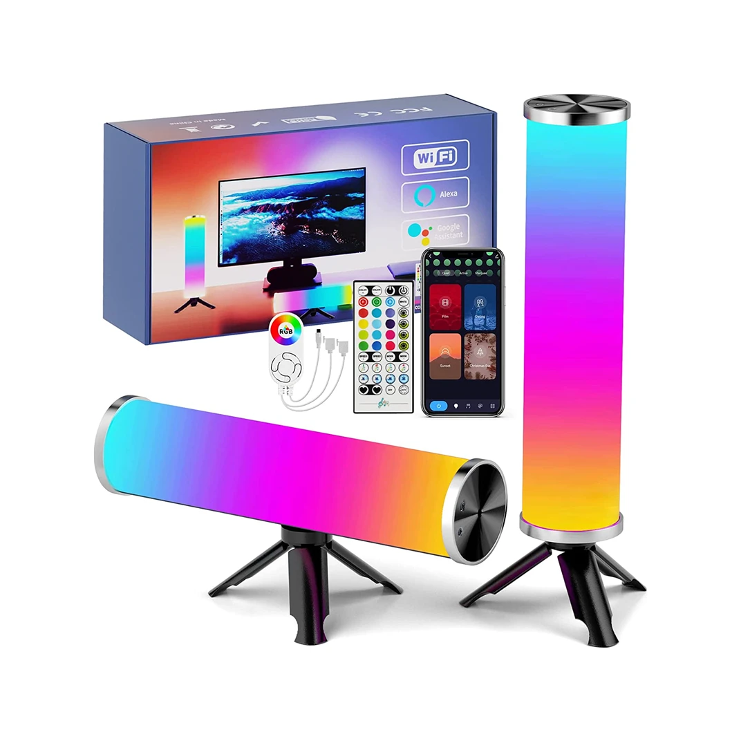 Indoor Tuya Music Sync Modes TV Backlight Multicolor RGB Ambient Lighting Remote Gaming Lights bar Smart led table lamp