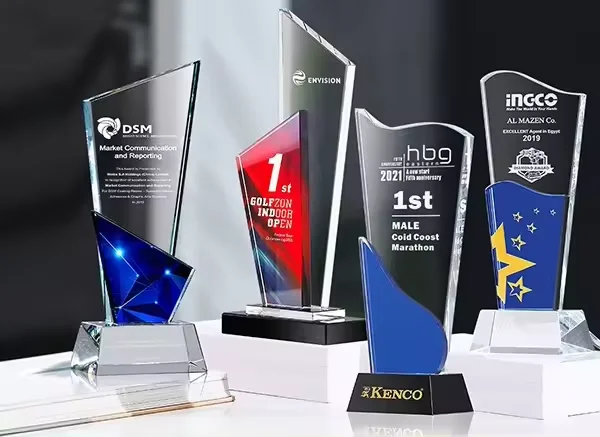 Guangzhou cheap wholesale blank custom logo laser engraved k9 Crystal Trophy award for business Gifts