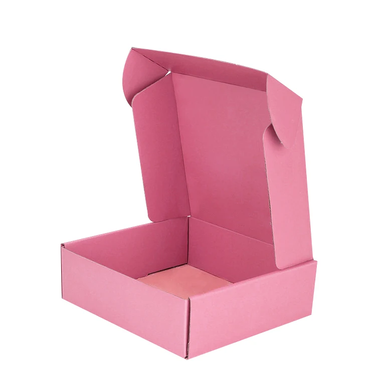 Custom Waterproof Paper Foldable Plain Intelligent Lock Mailer Box Pink Packaging Gift Delivery Mailing Packaging box