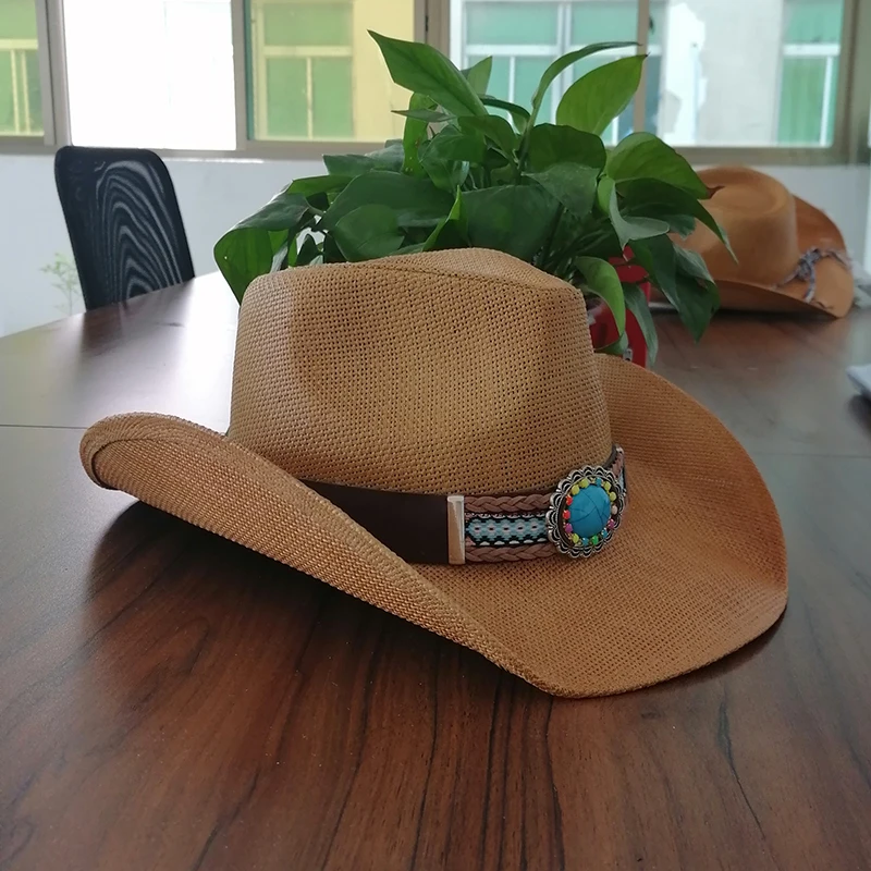 Крупными партиями Мужская бумажная соломенная Техасская ковбойская шляпа США американская соломенная шляпа с регулируемыми полями мужские ковбойские соломенные шляпы в западном стиле