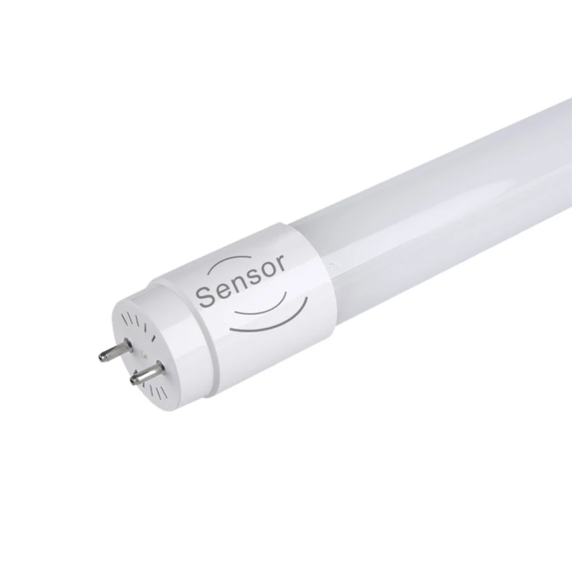 High quality Microwave sensor motion detective led tube t8 lighting 9w 18w  glass led tube 180-265V