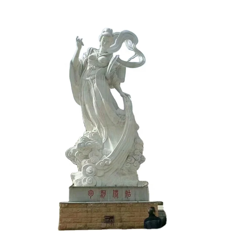 Customize Outdoor Stone Carving Statue Sculpture Life Size White Marble Stone Curving Statue Sculpture For Garden Decoration