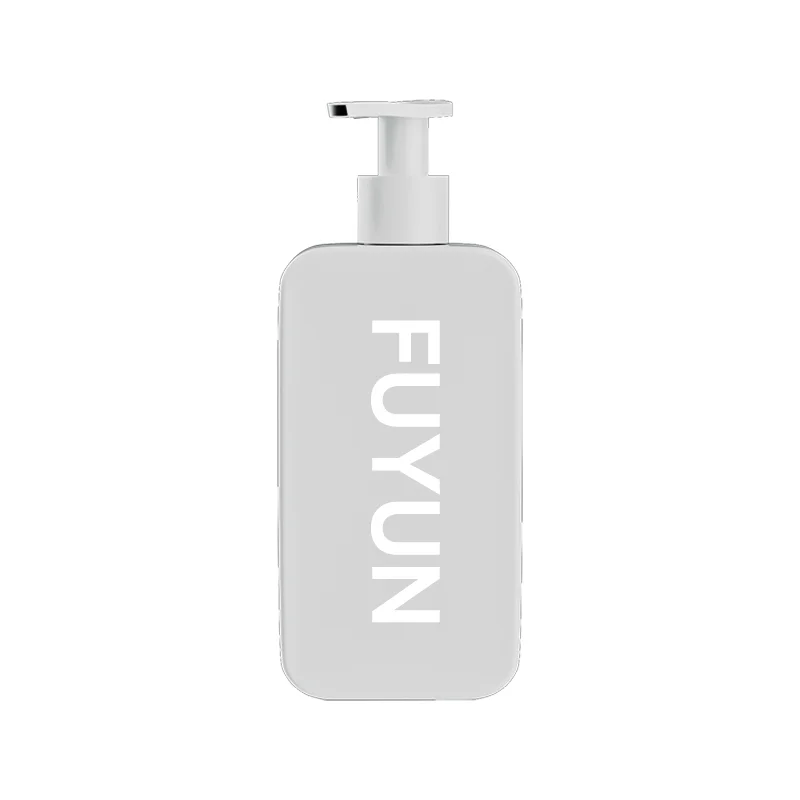Fuyun MOQ 50 Factory Popular Square Refill Plastic Pump Bottle 250ml 350ml 500ml Liquid Soap Lotion Shampoo Bottle