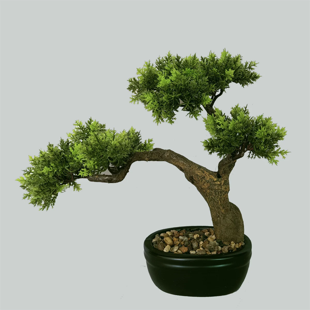 China tradition style plastic pine bonsai 32cm pine bonsai tree for home ttable decor