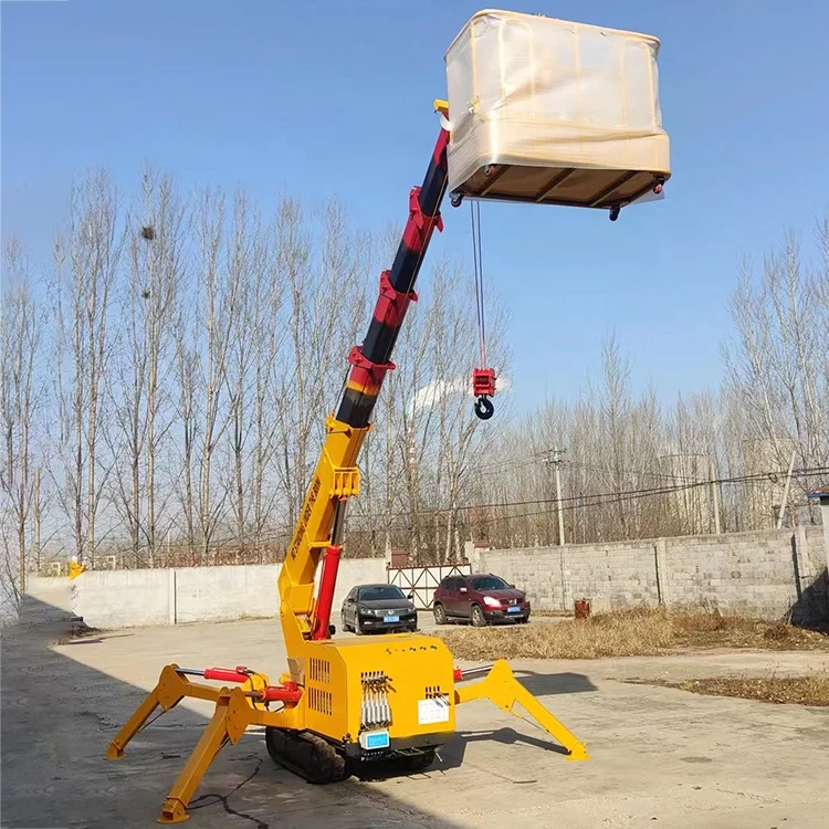 The crawler spider crane that can lift 10 tons is suitable for indoor and outdoor operations at heights