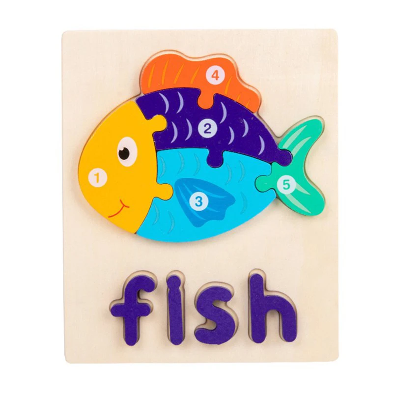 2025 Montessori Kids Educational Jigsaw Puzzle, Wooden Toys Intellectual Jigsaw Puzzle