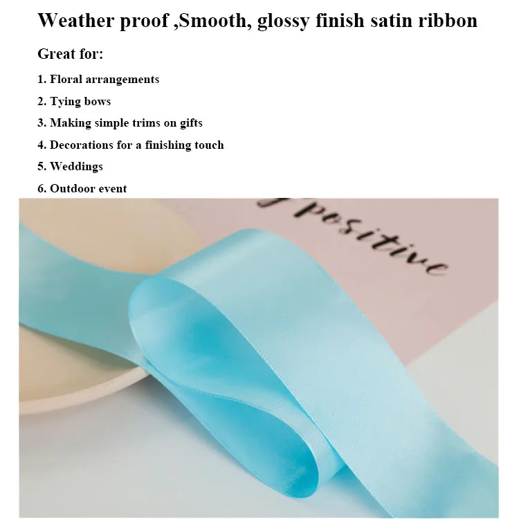 Elegant Christmas wedding outdoor event floral arrangement graduation decor pink 5 cm rosette satin gift box ribbon 2 inch roll