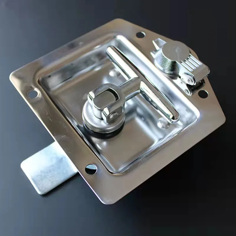 Stainless steel silver color black color custom plane truck large rotary paddle latch store front latch paddle latch
