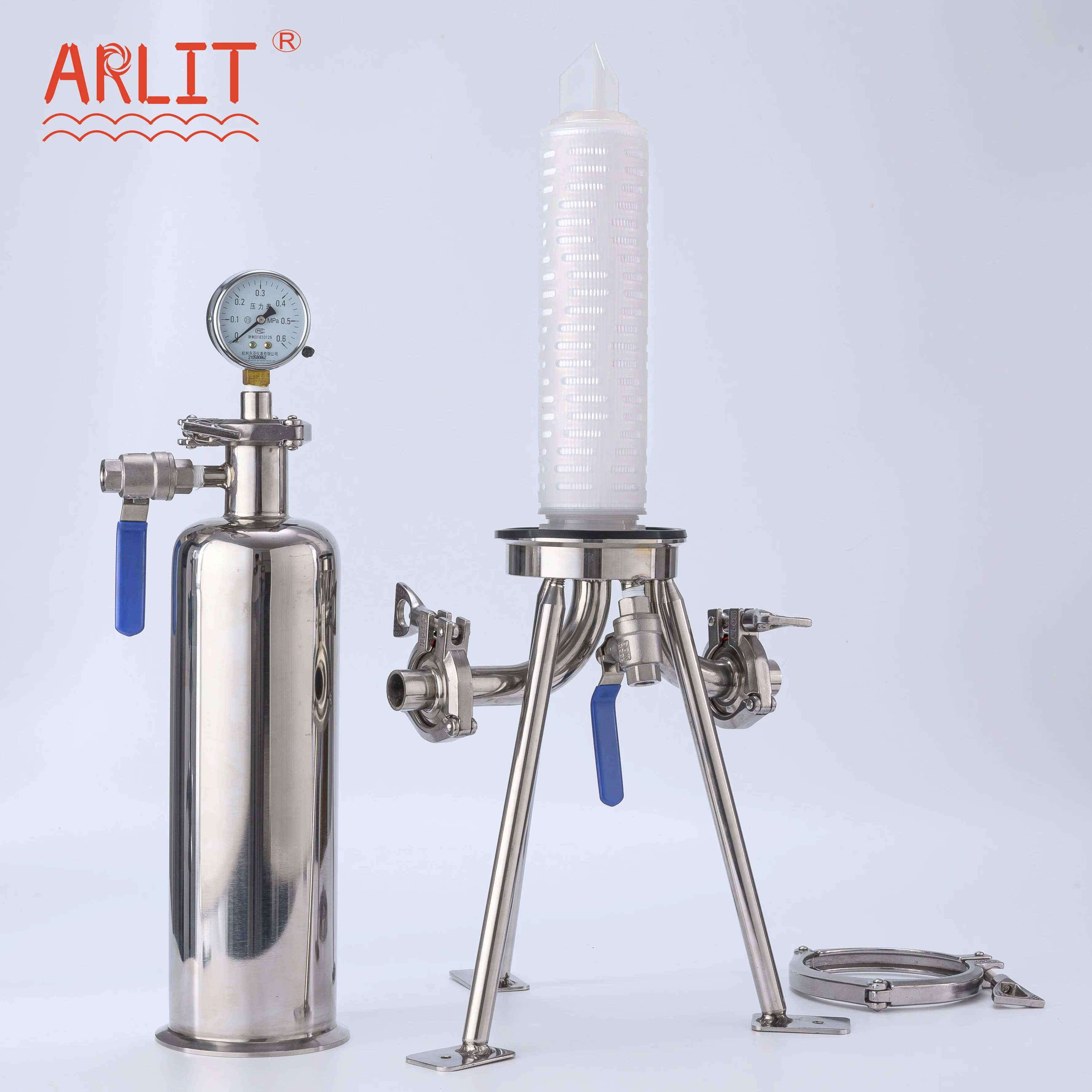 Stainless steel Clarification Membrane Pleated Filter Cartridge filter machine for Liquid vodka beer wine