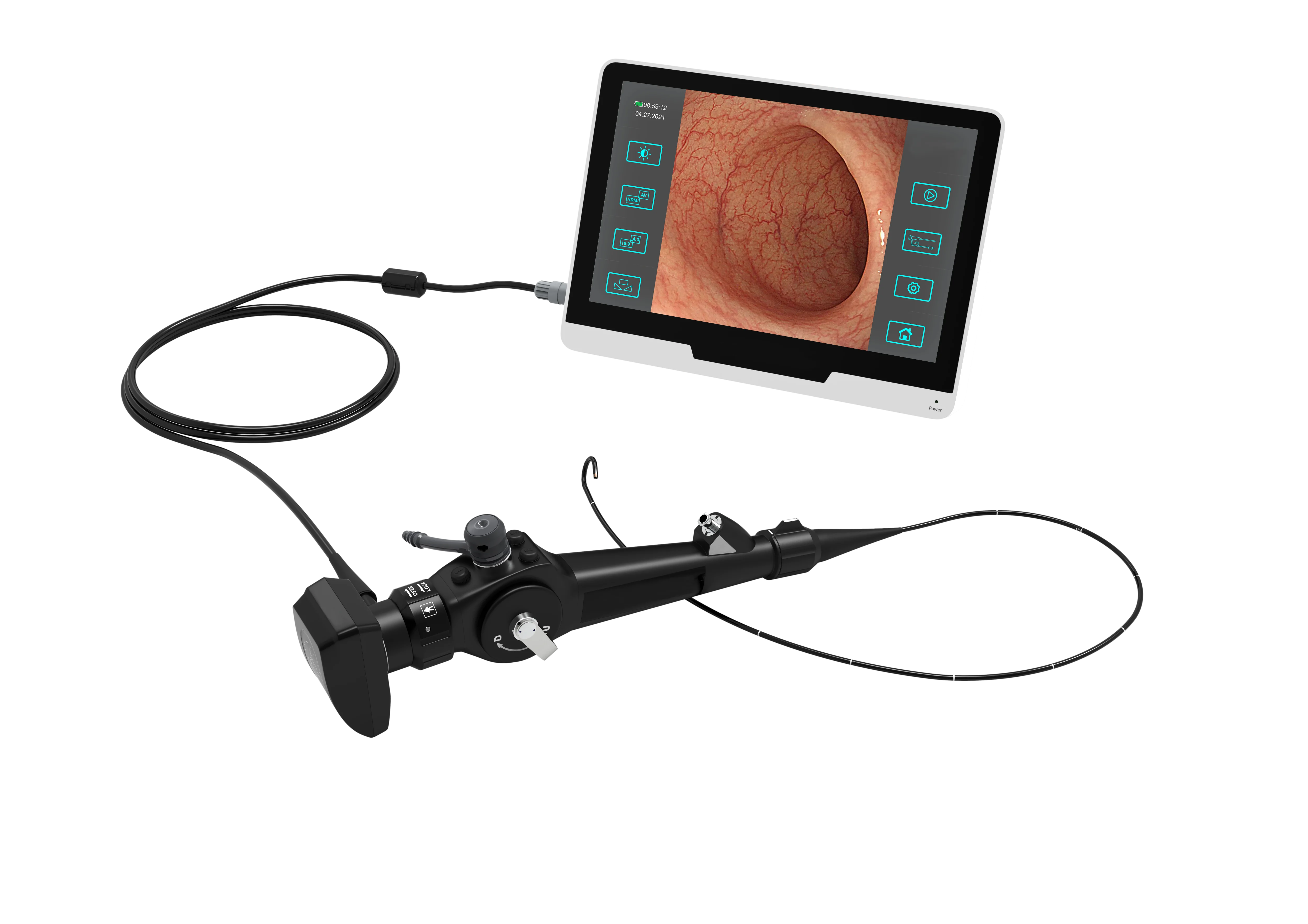 Clinical Portable Endoscope Equipment Medical Use Portable Veterinary Endoscope with Touch Screen