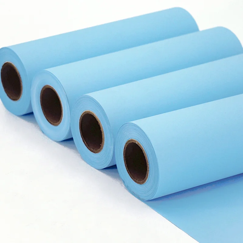 20LB 508mm x 150m Heat Resistance Reusable Inkjet Printing Blue CAD Bond Paper Rolls 2 ' Core