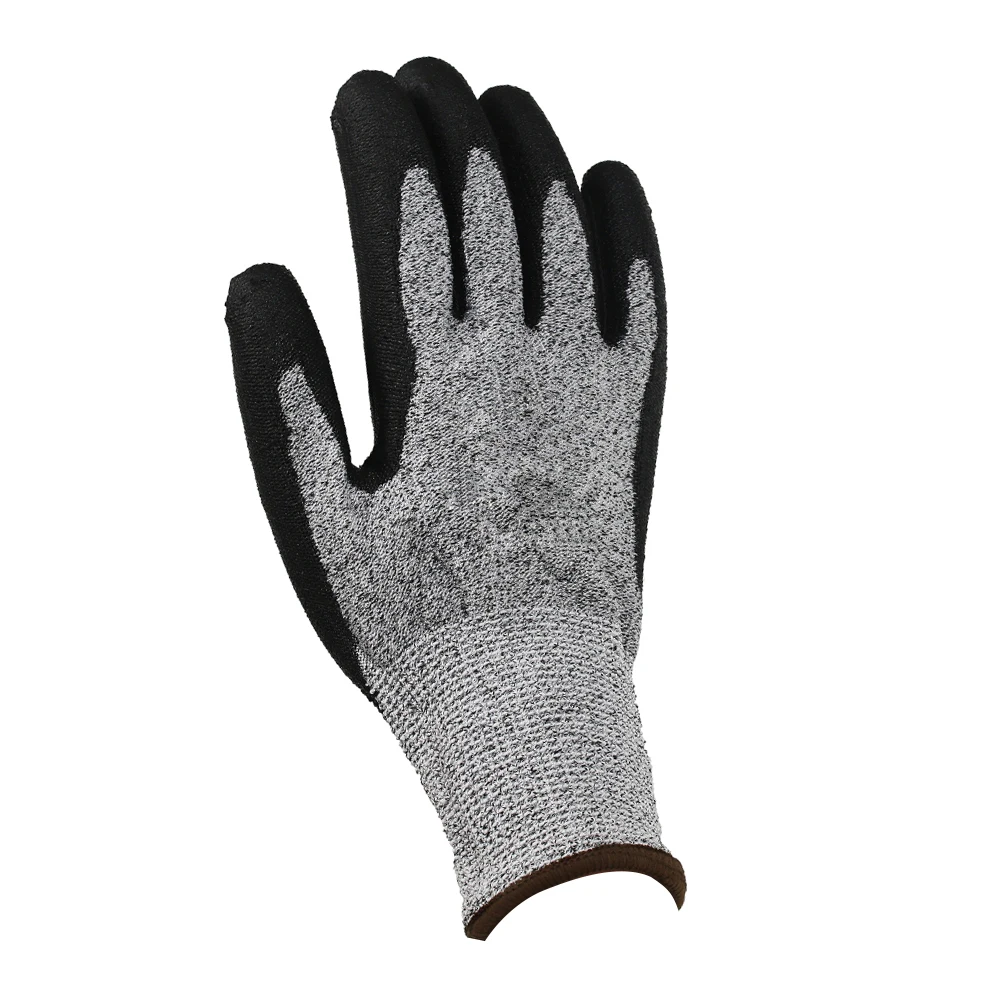 High Quality CE Level 5 Cut Resistant Gloves Sandy Nitrile Coated Abrasion Resistant Cut Resistant Working  Safety Glove