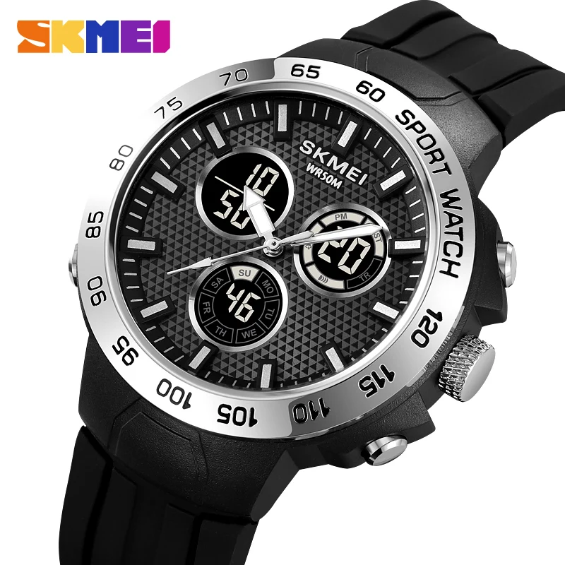 SKMEI 2106 Sport Style Outdoor Men Watch Camouflage PU Waterproof Wristwatches Casual Digital Clock  montre homme