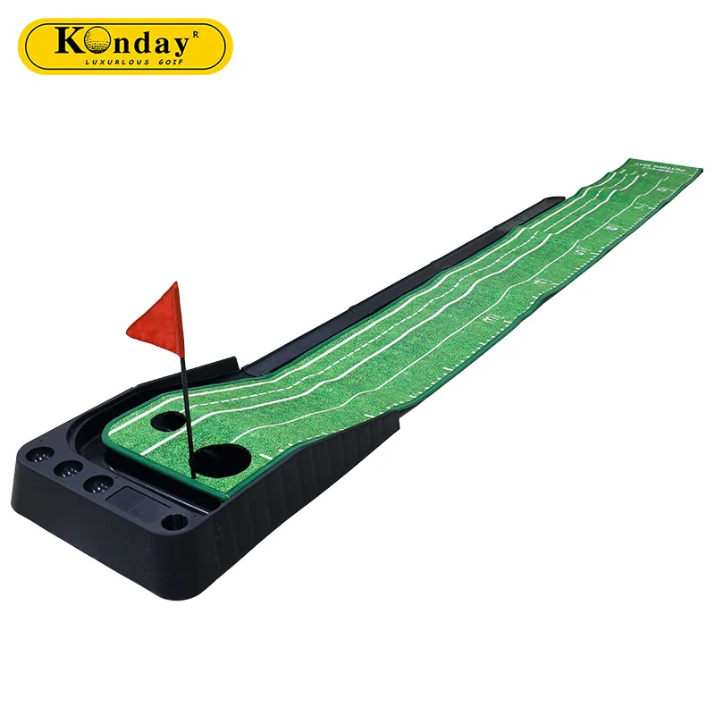 Hot selling Practice Plastic base Indoor Outdoor Golf Putting Mat With Auto Ball Return-Carpet