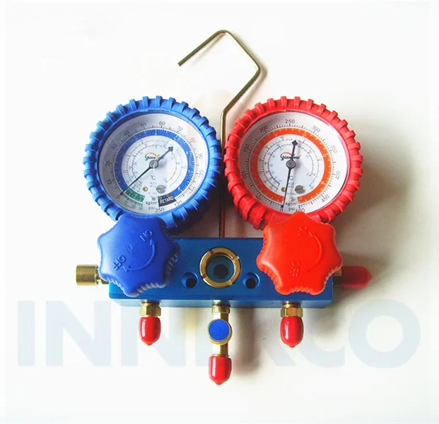 GOOD R134 R410A air conditioner parts appliance parts refrigeration Charging Hose Brass three way Digital manifold gauge set