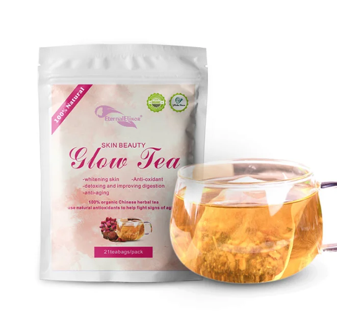 Private Label Herbal Detox Skin Whitening Glow Tea