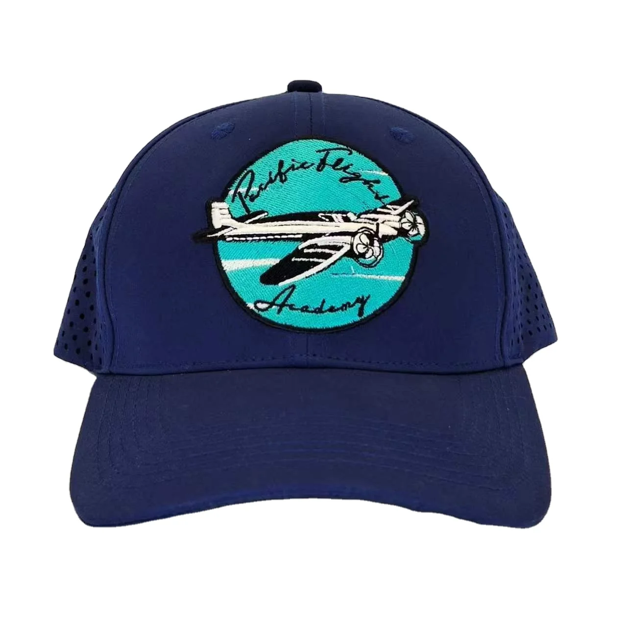 Wholesale Custom 6 Panel laser punched hats embroidery logo Sports hats baseball hats for men and women