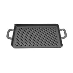 Large Heavy Duty Custom Logo Available Grill Frying Pan Cast Iron Grill and Griddle Plate