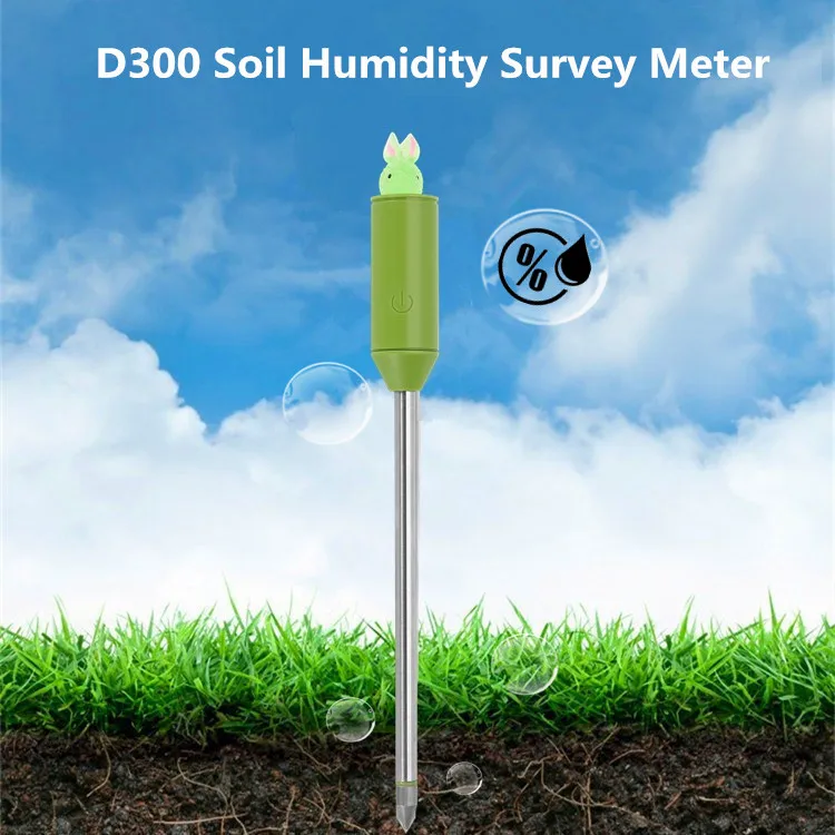Single Probe Soil Moisture Meter With Light Alarm for Gardening Outdoor Plants Outdoor Soil Humidity Meter