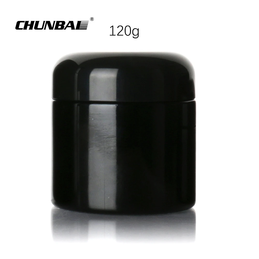 Wholesale Cheap 2oz 4oz body butter UV luxury Custom Packaging Supplier Sets Unique Round Black Cosmetic Glass Jars with Lids
