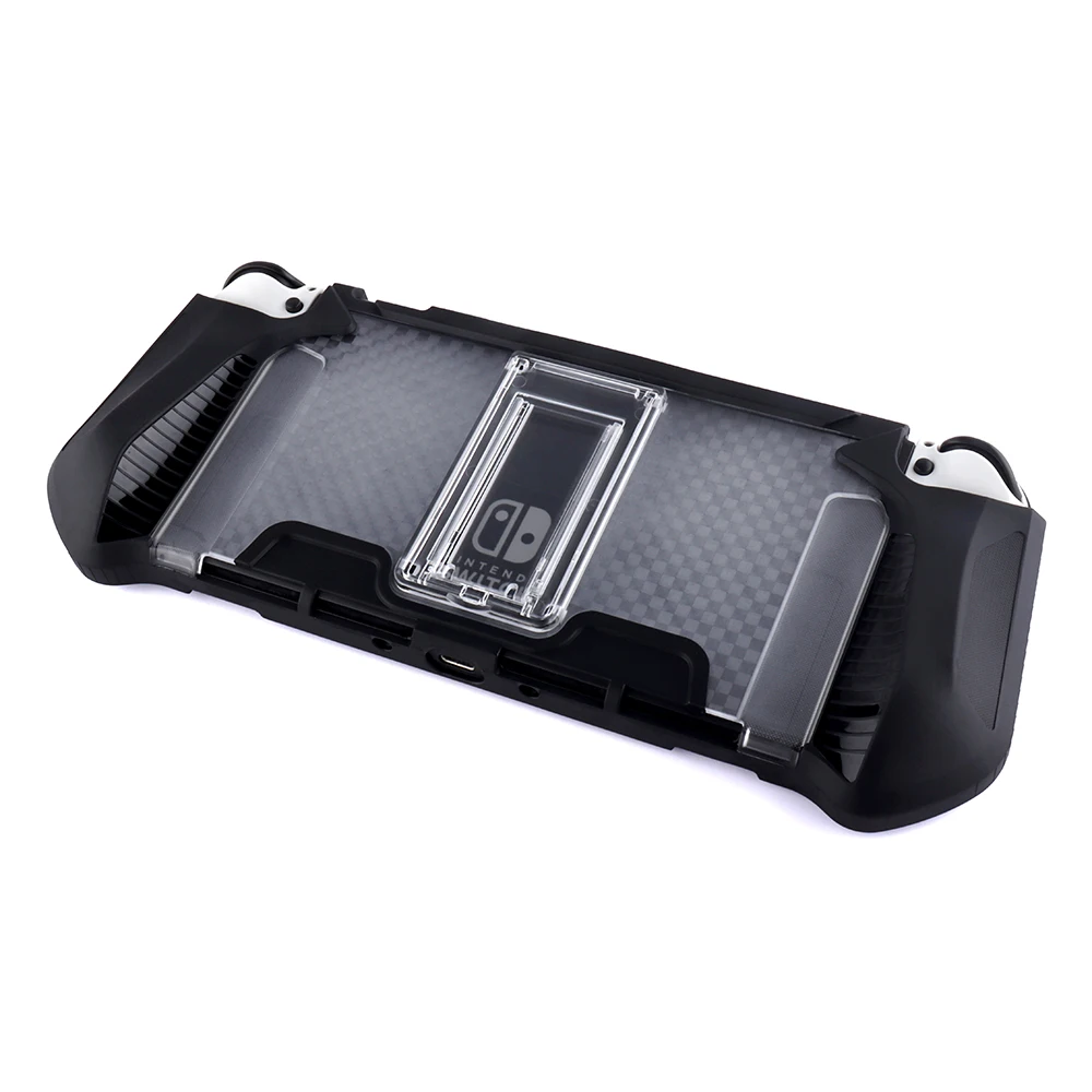 Shockproof TPU+PC Protector For NS OLED With Bracket All-in-one Case For Nintendo Switch OLED