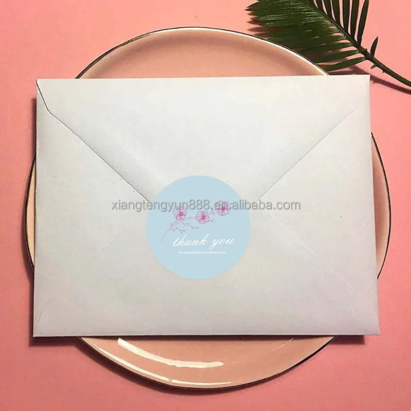 High quality 3d sticker thank you sticker custom logo stamp for packaging paper