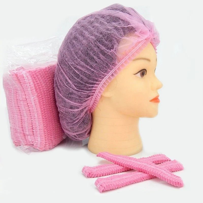 Disposable bouffant cap blue hair net cap  hair protective hair cover  dust-proof for food hygiene hospital