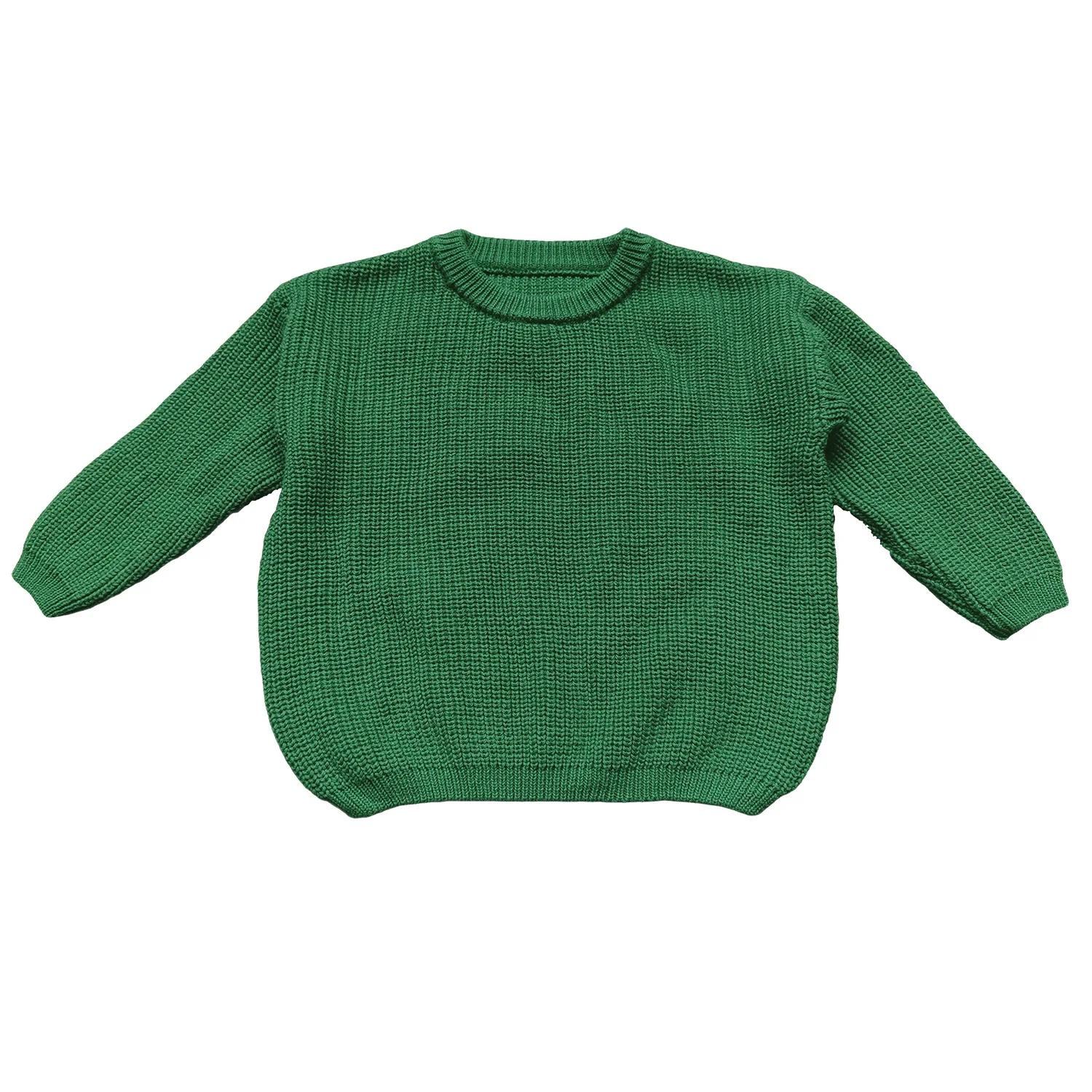 Recommend Winter Kids Clothes Long Sleeve Mix Plain Chunky Knitted Cotton Sweater Baby Sweaters Pullover