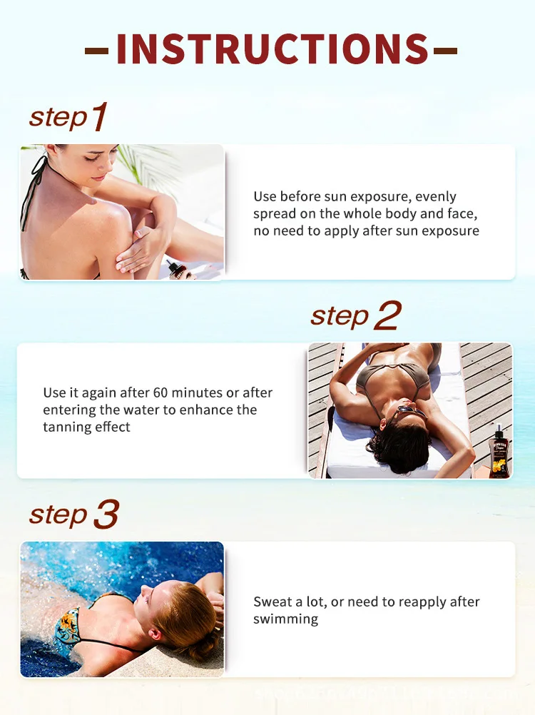 Wholesale Long Lasting Effect LIDORIA Suntan Oil Healthy Bronze Skin Color Developing Suntan Oil