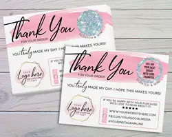 Wholesale high quality paper custom printing logo thank you scratch off cards for small business