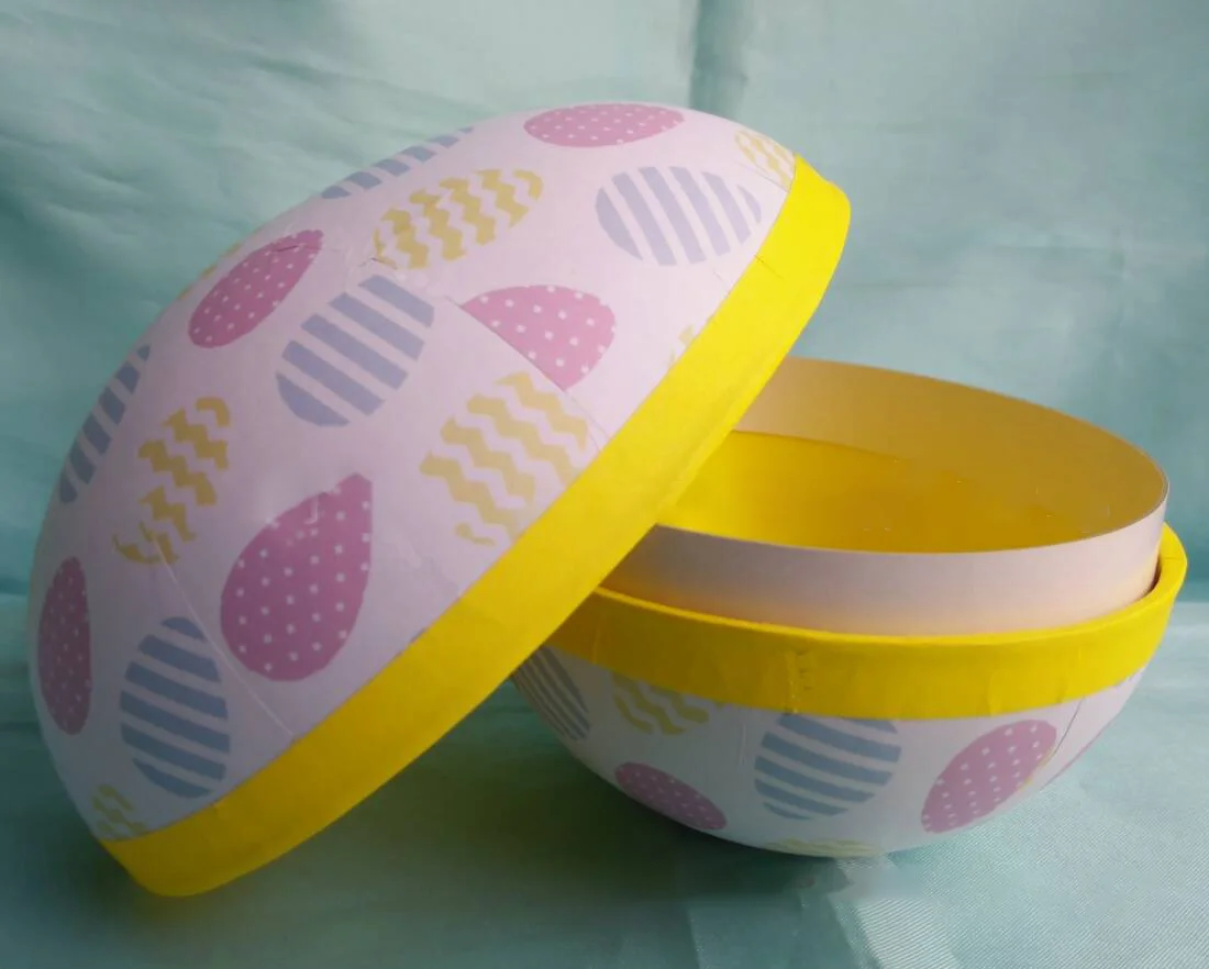 Easter Jumbo 14 Inch Open Paper Egg Mould Standing Pulp Paper Mache Eggs