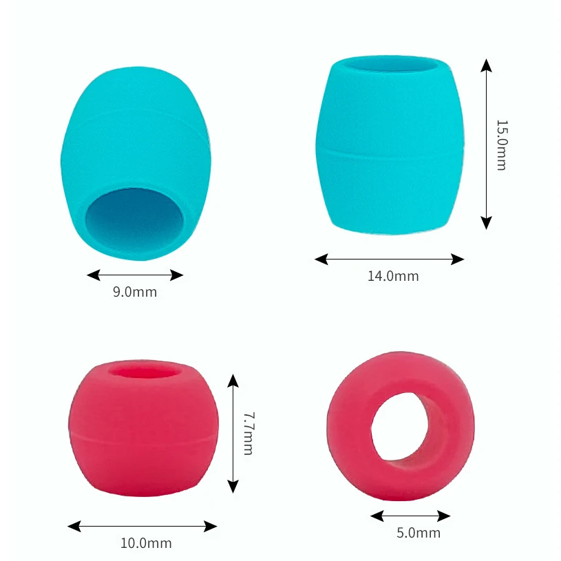 Factory Custom Soft Silicone Silicone Rubber Beads for Hairdressing Factory Mold Silicone Hair Beads For Braids Color Rings