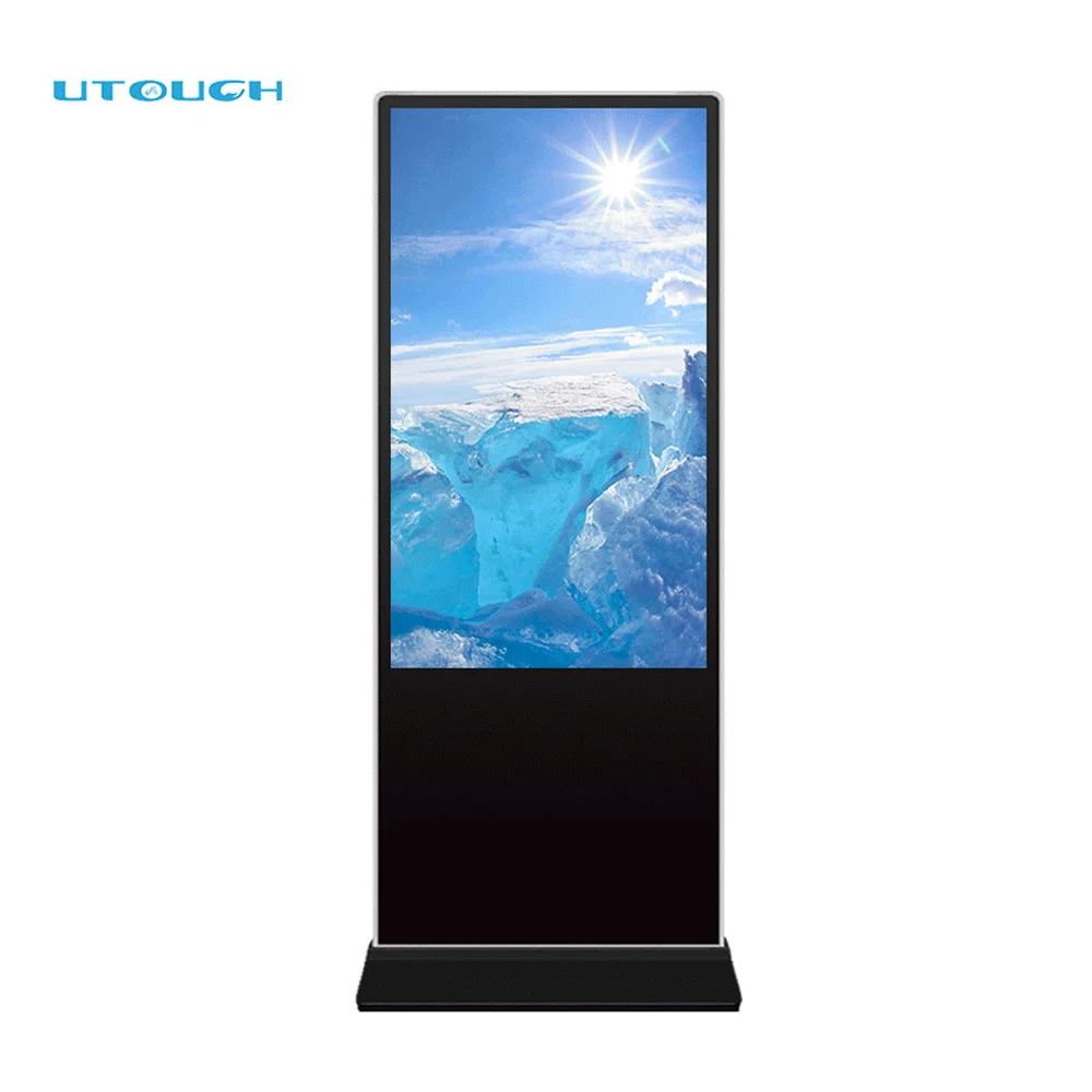 Android & Wins LCD touch screen digital signage kiosk advertising player ecran publicite screen advertising for gallery