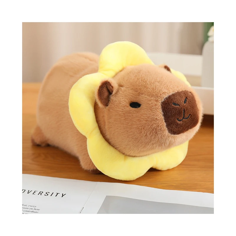 Hot Selling Capybara With Headgear Soft Doll Water Guinea Pig Plush Toy Cute Fat Capybara Plush Toy