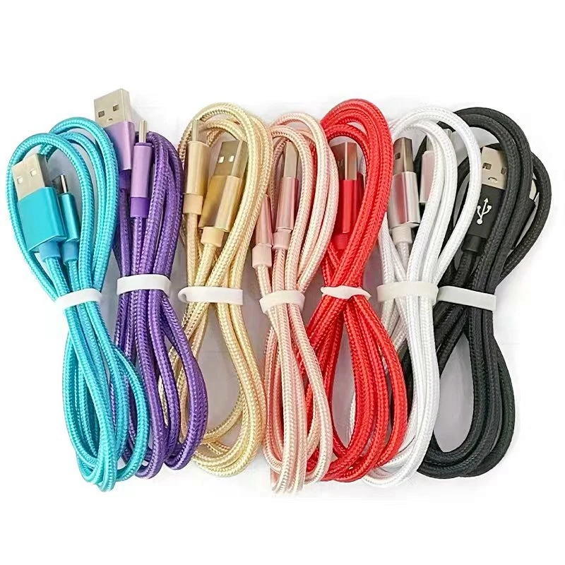 Durable 3ft 6ft 10ft Nylon Braided Fast Charging Type C Cable Usb C Data Cable For Huawei