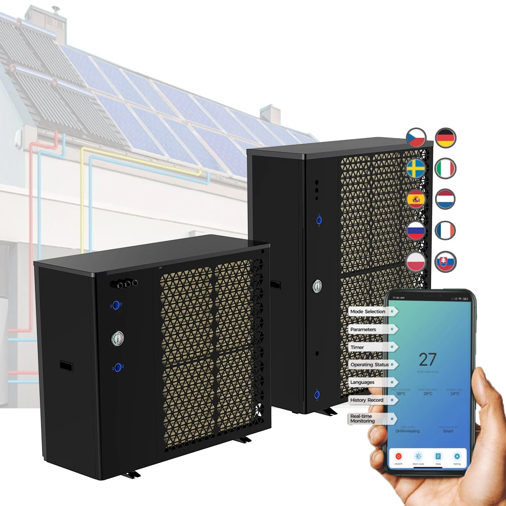 Power World air to water heat pump online buy EVI full dc inverter hybrid ac/dc solar heat pump with filter