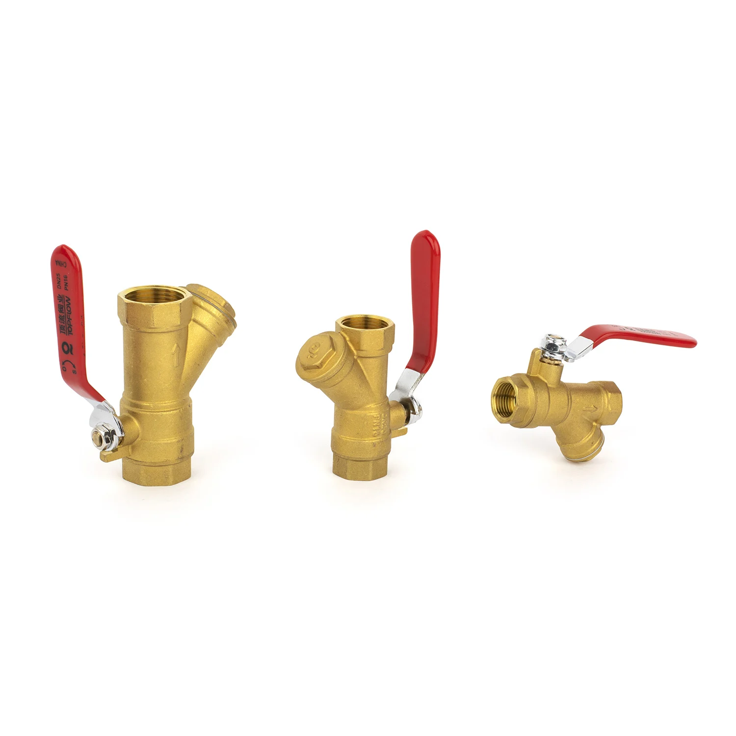 CW617n female 1/2 - 2 inch forged brass strainer ball valve