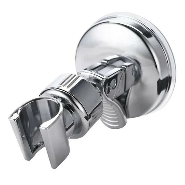 Universal Adjustable Hand Shower Holder Suction Cup Holder Full Plating Shower Rail Head Holder Bathroom Bracket Stable rotation