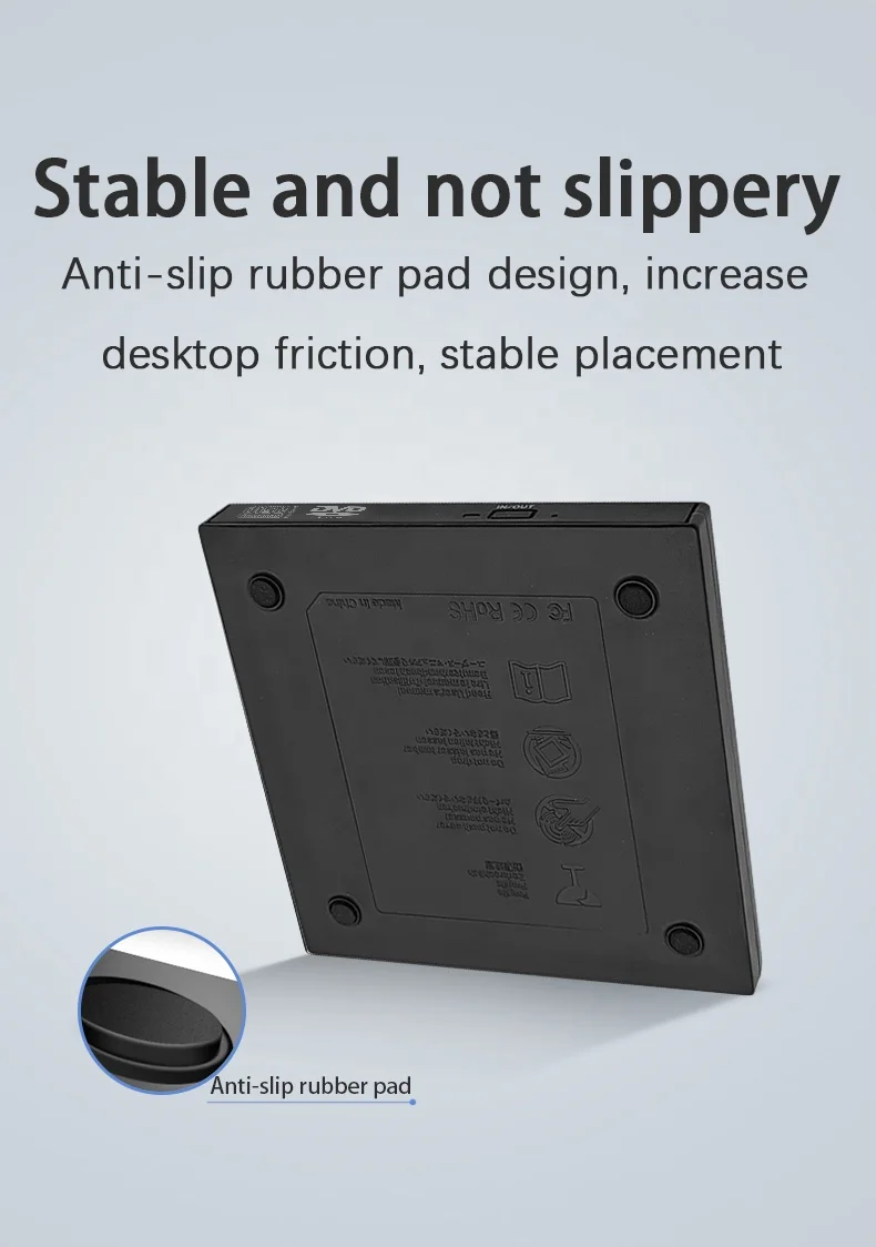 ABS material USB 2.0 external dvd burners DVD RW drive for mac laptop