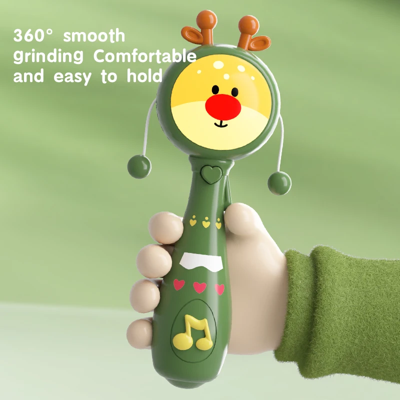 18month  Infant Christmas Gifts Elements Baby Shaker Baby Educational Games Baby Gum Music Rattle Toys