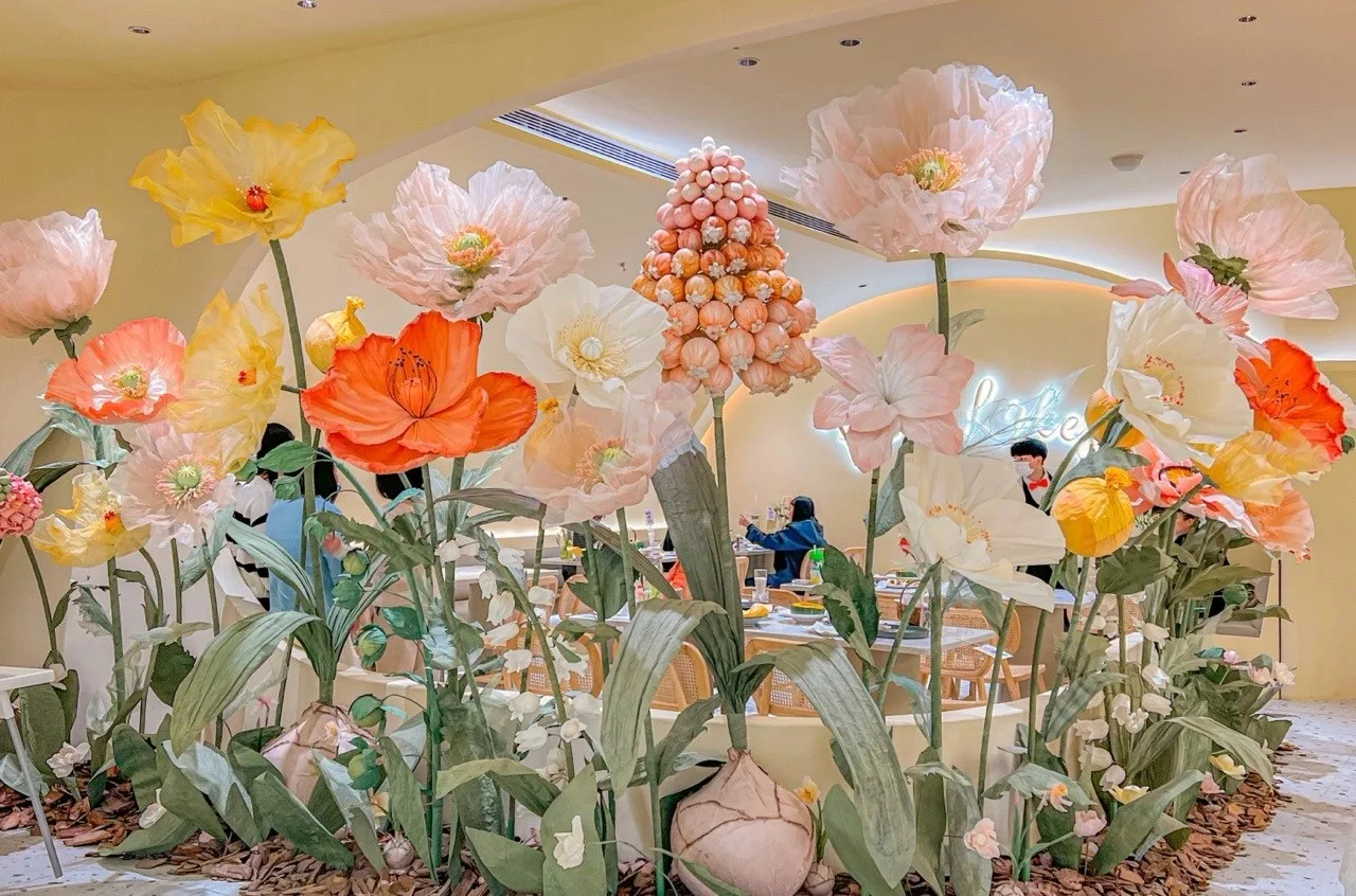 W-188 Wedding decoration long stem artificial flowers Party decoration Wall Backdrop giant fabric standing paper flowers