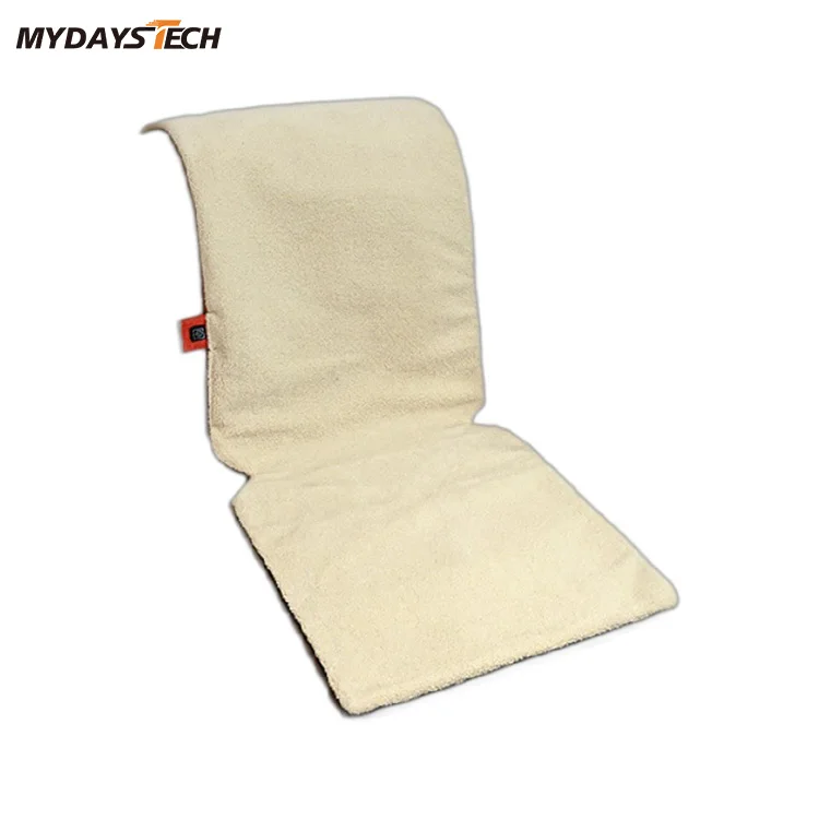 Mydays Tech Outdoor Portable 3 Levels Temperature Setting Heated Sherpa Chair Pad Heated Seat Cushion for Office Outdoor