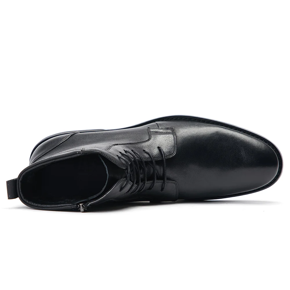 
2020 European style party casual handmade pointed toe genuine leather mens boots italian dress shoes for men 