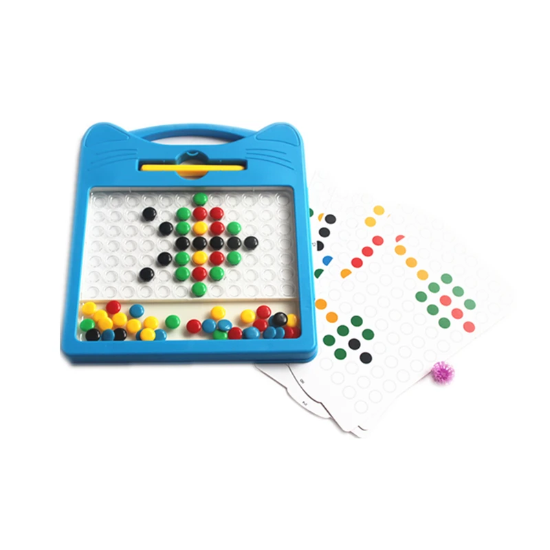 Magnetic Drawing Board for Kids and Toddlers 3-5 Years  Fun magnetic board with colorful beads and drawing set