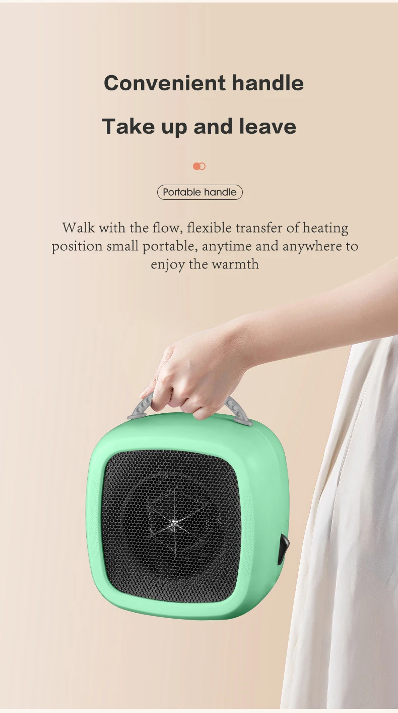 Desktop energy-saving heating electric heating fan small heater Safe home bedroom desk rapid heating constant temperature