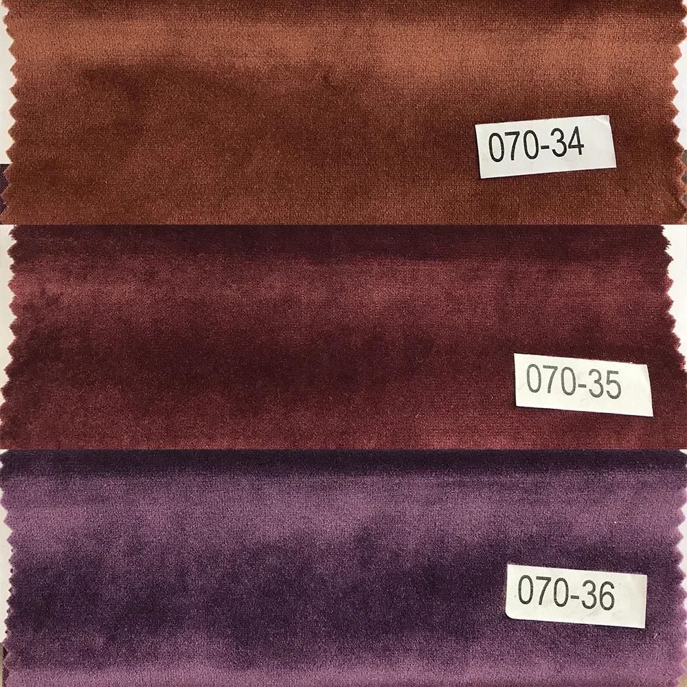 Low price high quality spot 100% polyester fabric holland velvet sofa/curtain velvet fabric 120 colors in stock