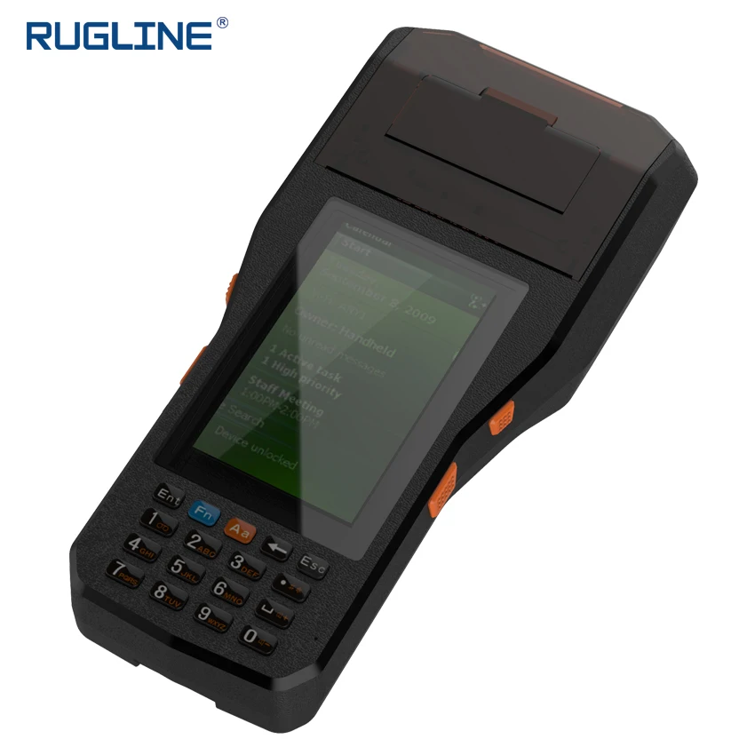 RUGLINE Android 80mm Thermal Printer PDA With Wifi BT GPS GSM/4G Camera NFC